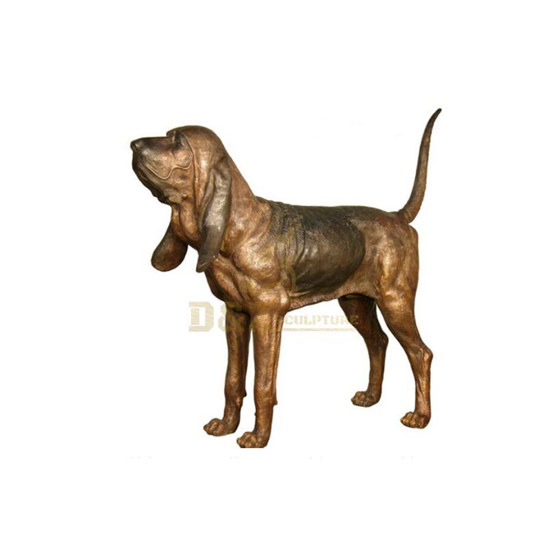 Decoration classic bronze running dog statues