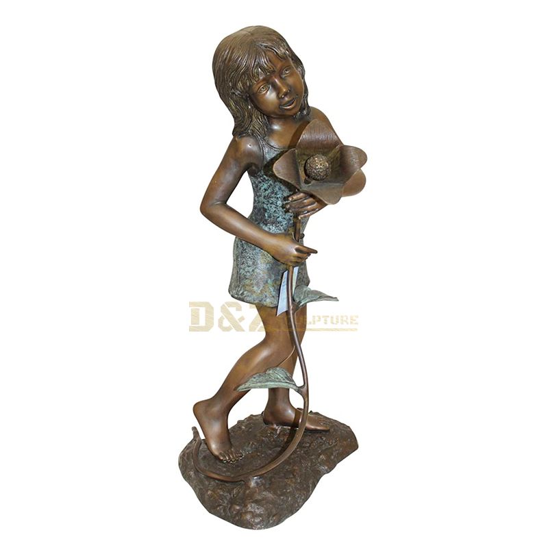 Outdoor bronze large fountain sculpture with figure statues