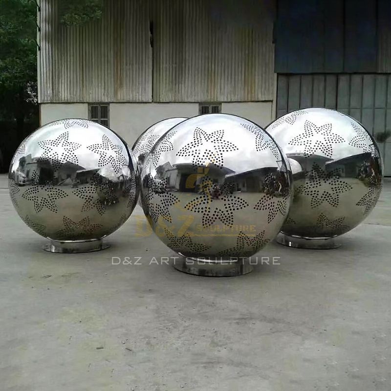 Custom Stainless Steel Gazing Ball Sculpture for Sale