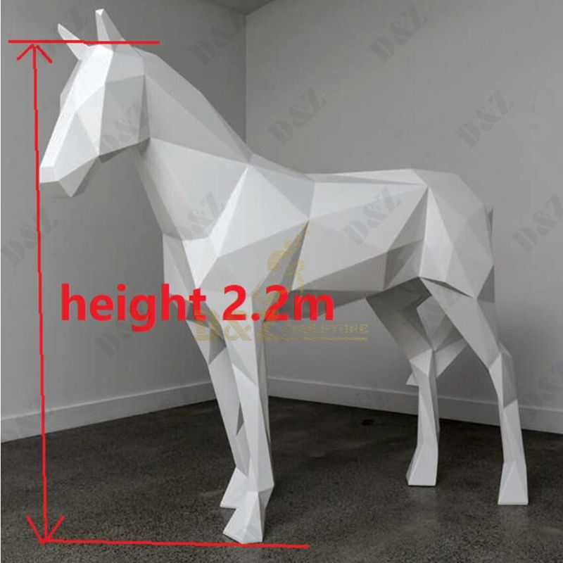 Life Size Standing Fiberglass Resin Horse Statue