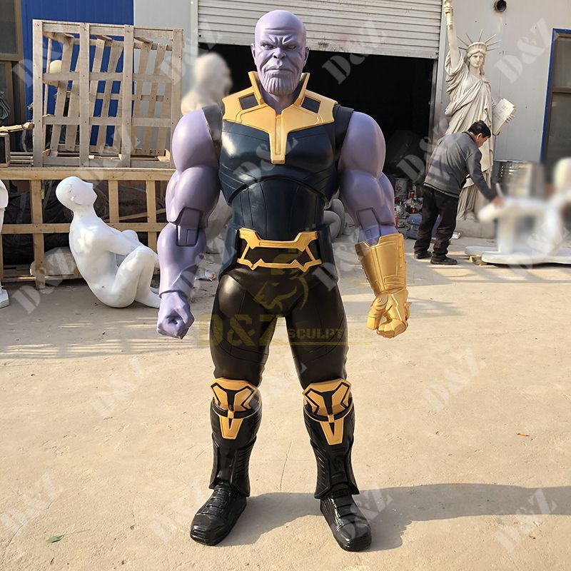 Life Size Action Figure Resin Art Superhero Thanos Statue