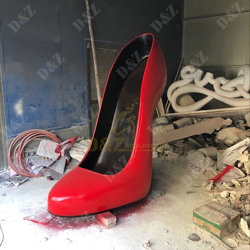 Outdoor Large Modern Fiberglass High Heel Sculpture