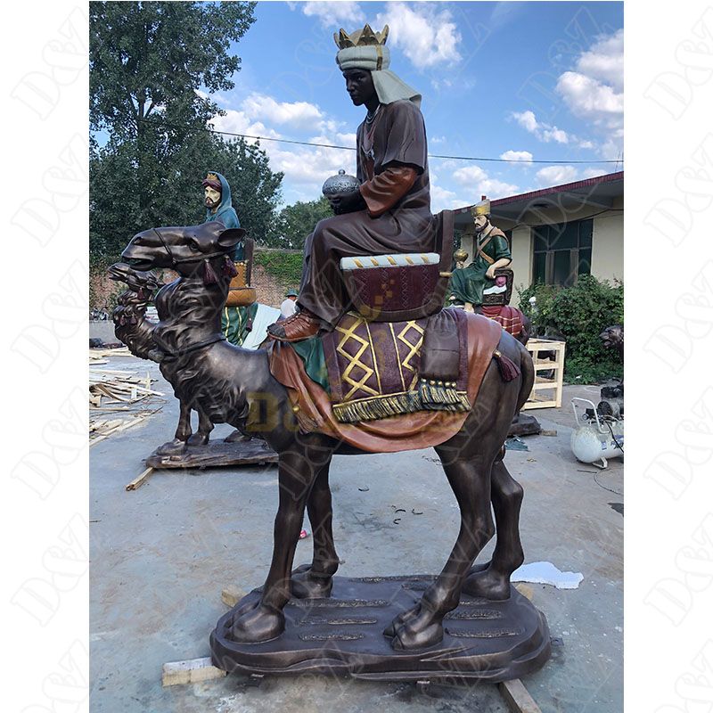 Large Size Desert Camel Riding Bronze Statues For Sale