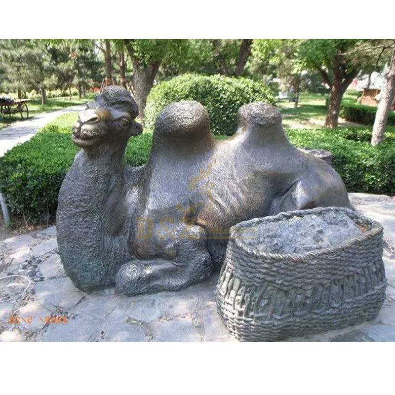 garden animal hand casting bronze camel sculpture