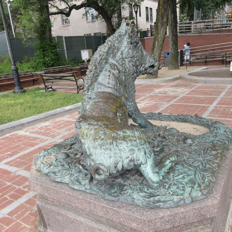 bronze boar statue