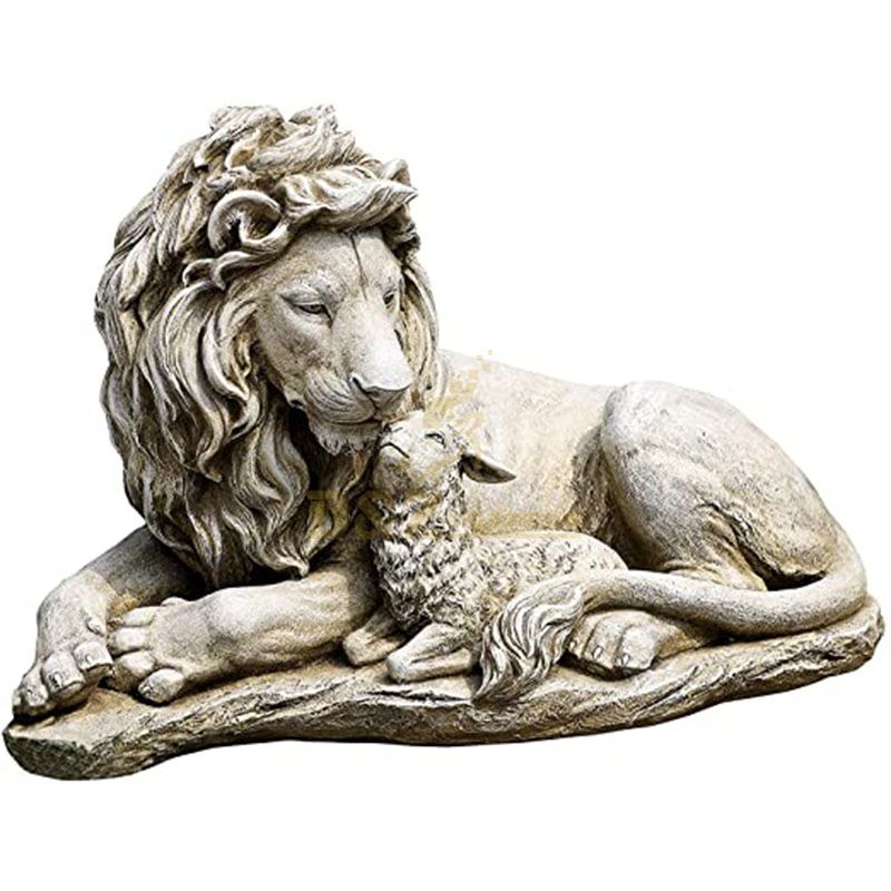 lion and lamb sculpture