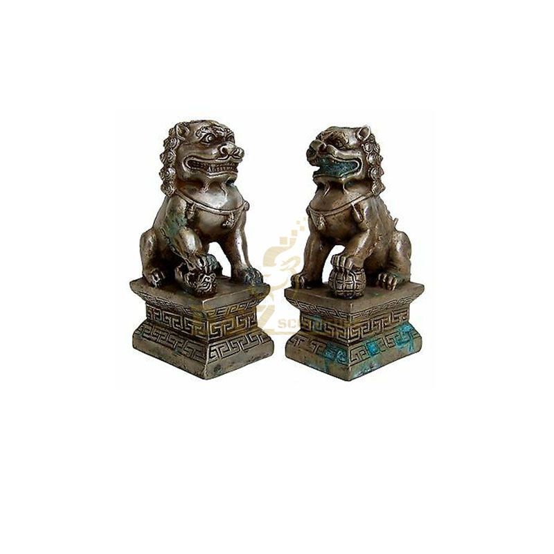 Bronze Chinese guardian lion statue for sale