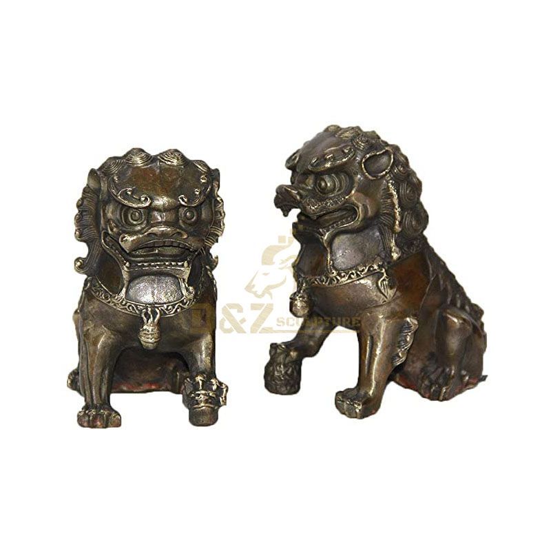 Bronze Chinese guardian lion statue for sale