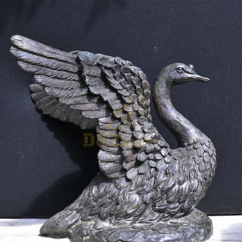 Outdoor metal swan garden statue for sale