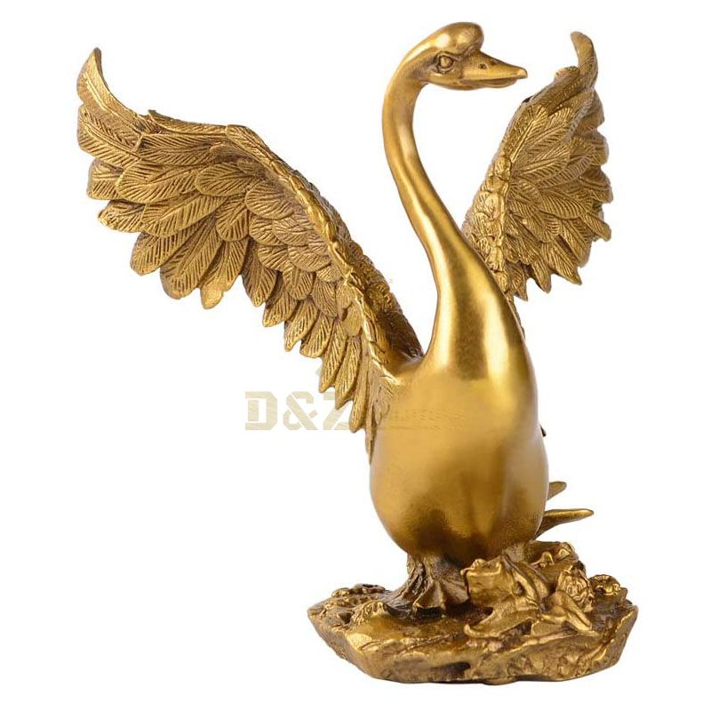 brass swan statue