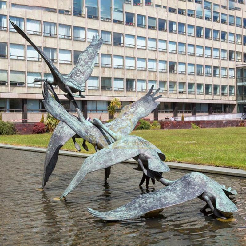 swan garden statue