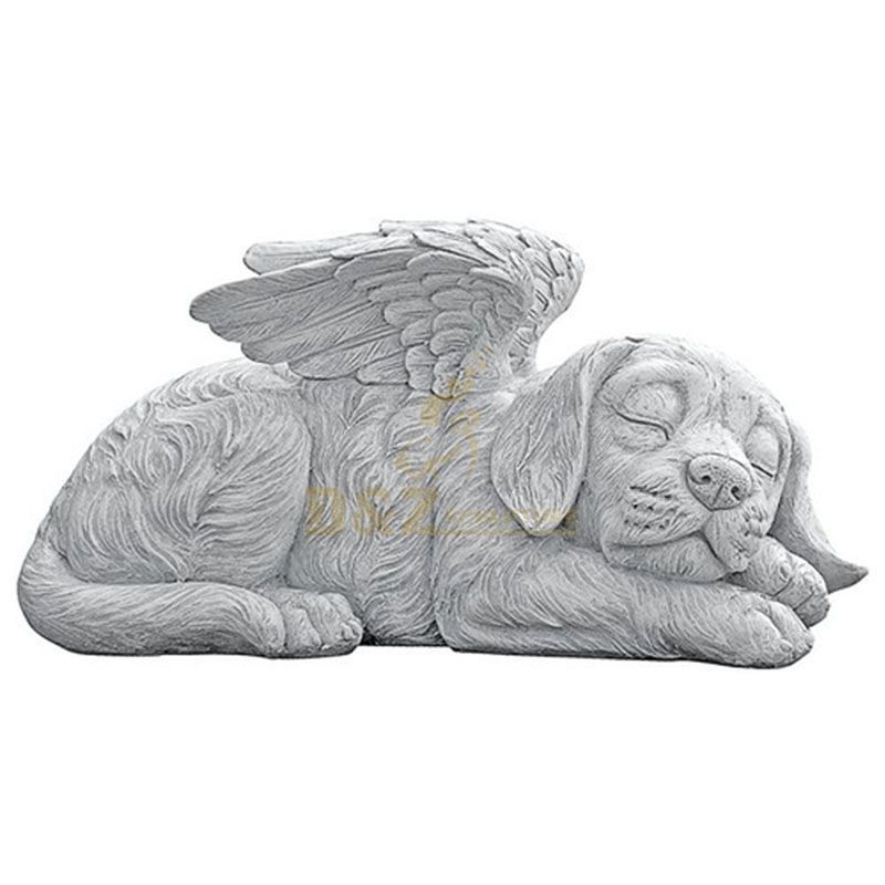 Dog with angel wings statue memorial