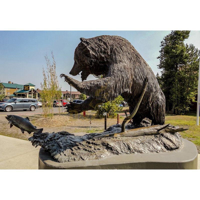 bronze bear sculpture