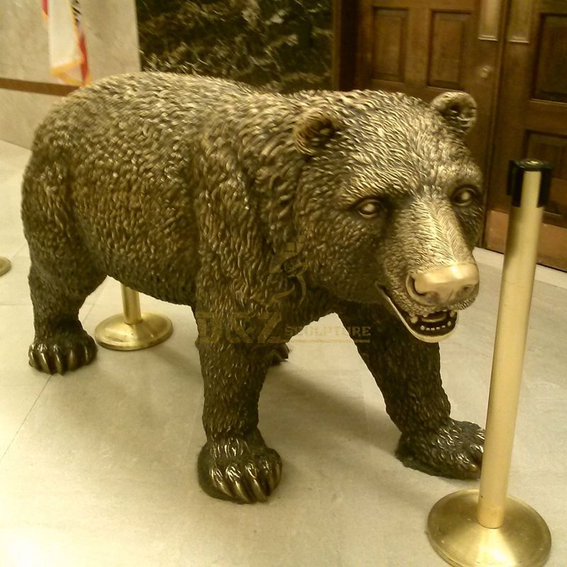 bronze bear sculpture