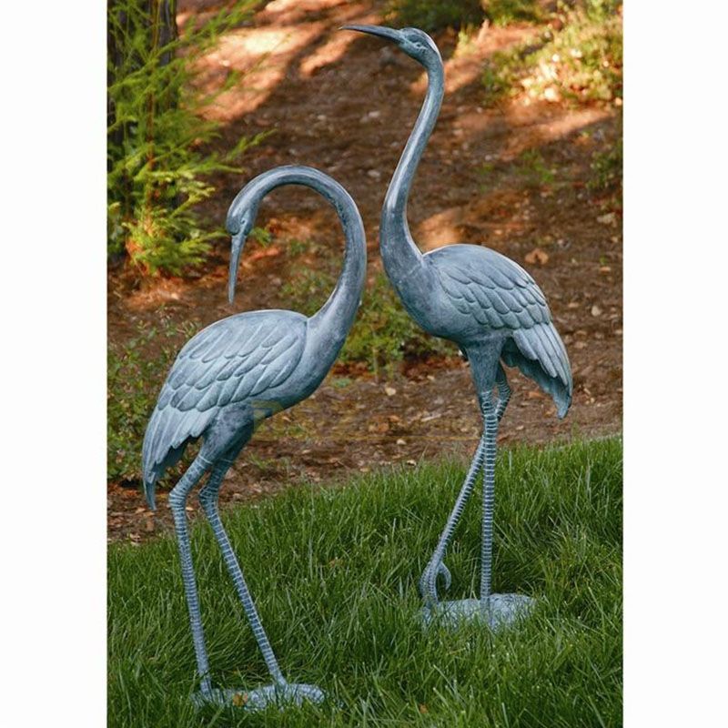 Metal sandhill crane garden statues for sale