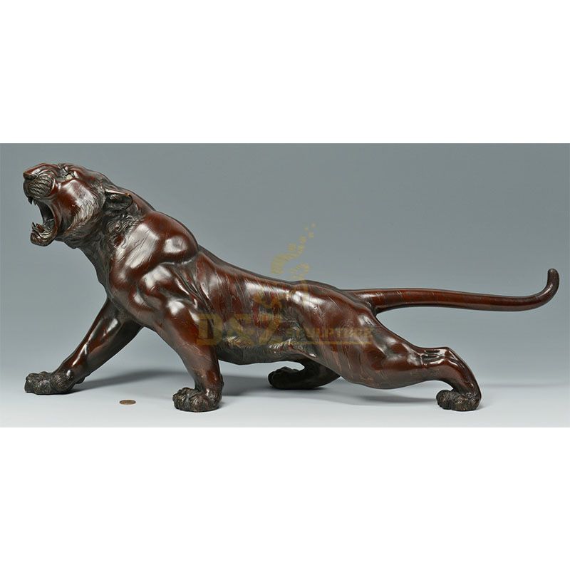 Antique bronze tiger statue home decor for sale