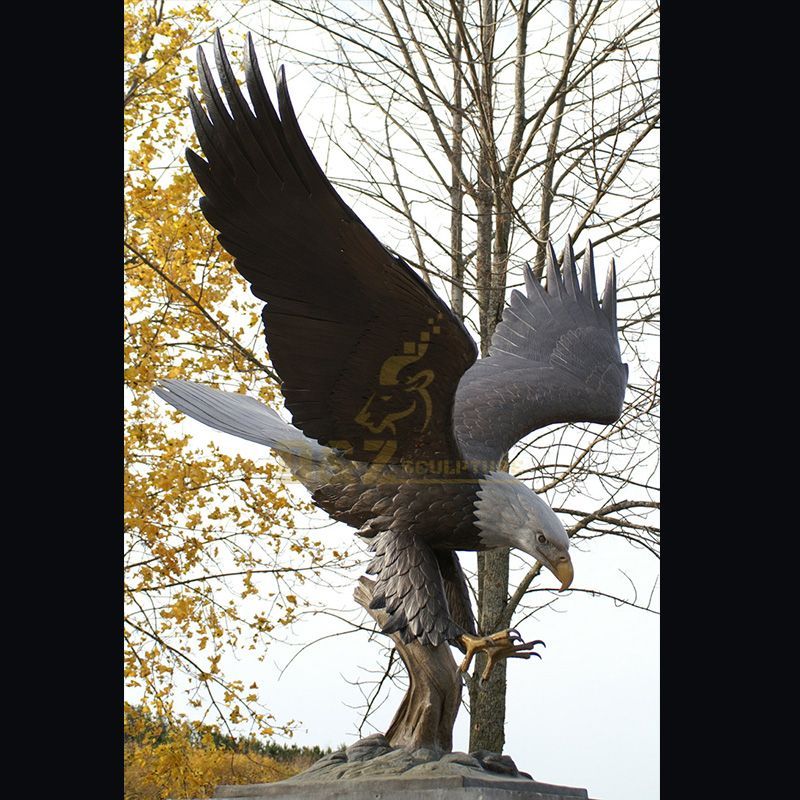 Outdoor life size bald eagle statue for sale