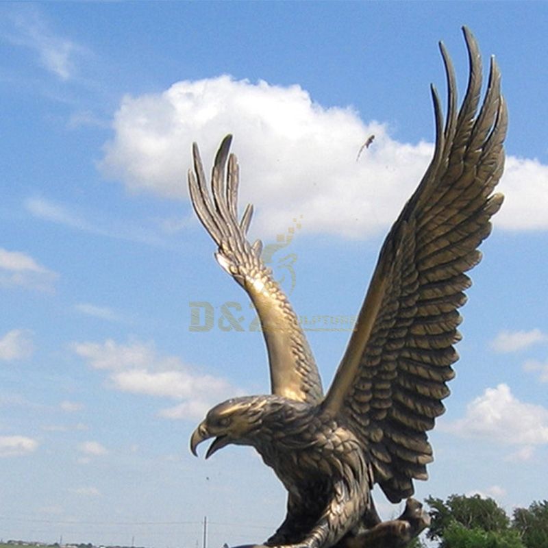 vintage brass eagle statue