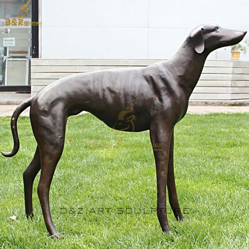 Custom outdoor bronze dog statue for sale