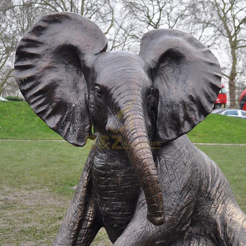 Classic Design Life Size antique bronze elephant sculpture