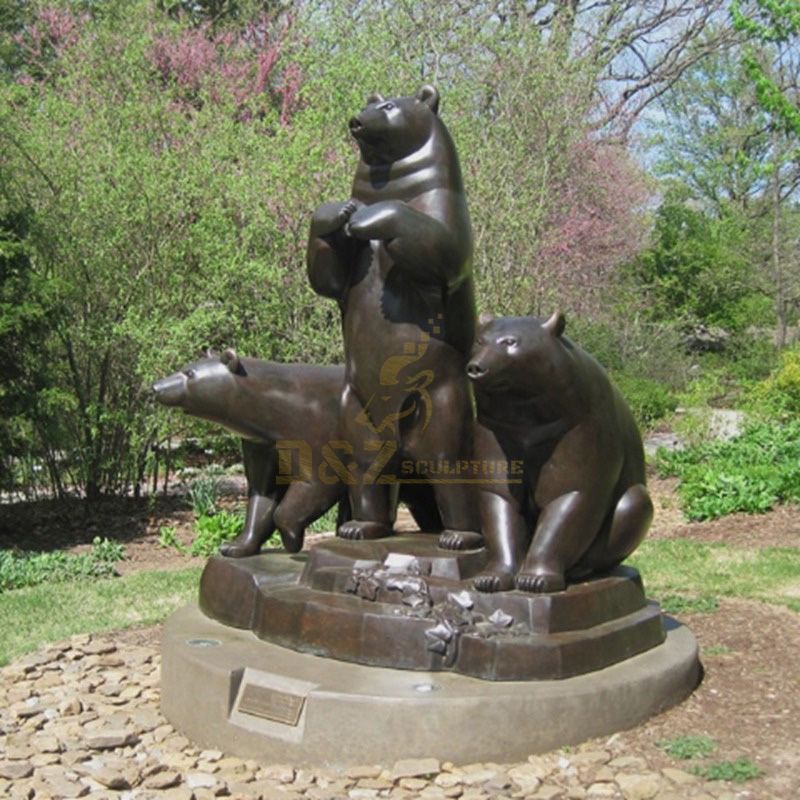 bronze bear sculpture