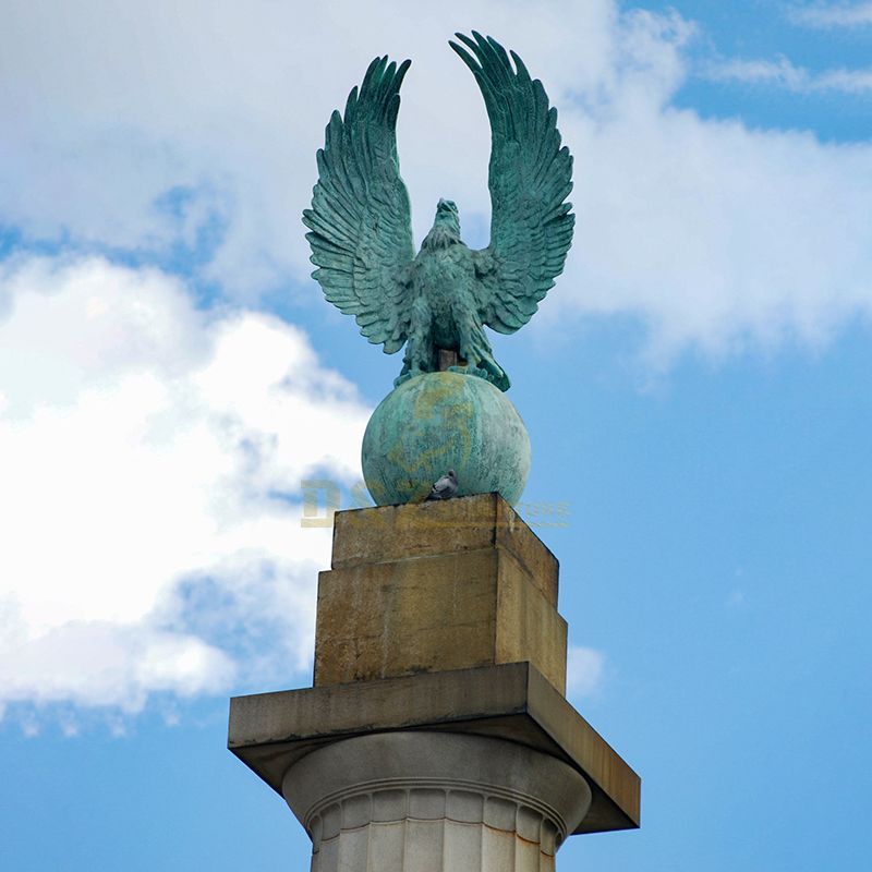 Large Garden Decor Antique Metal Bronze Flying Eagle Statues for Sale