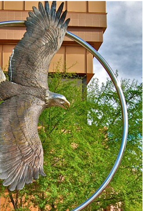 bronze eagle sculpture