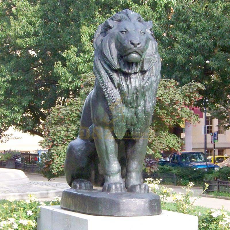 outdoor lion statues