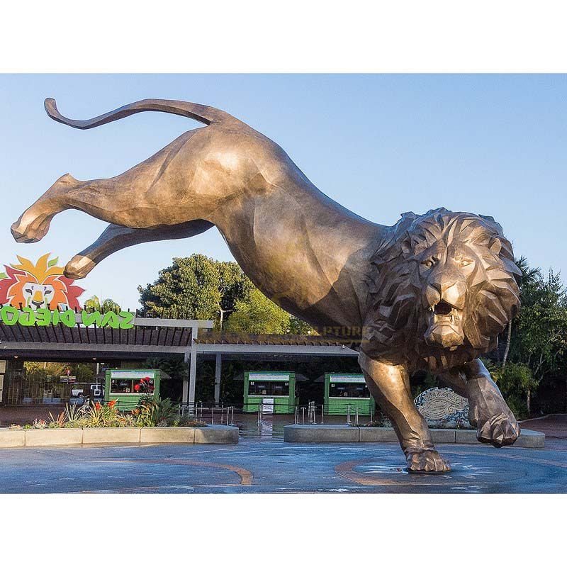 brass lion statues