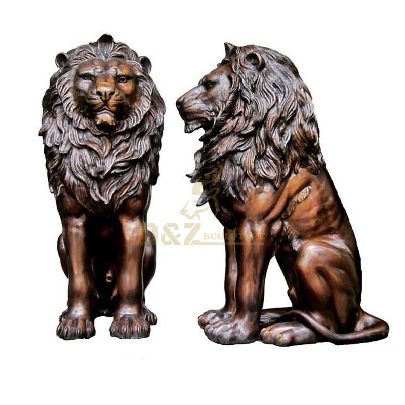 outdoor lion statues