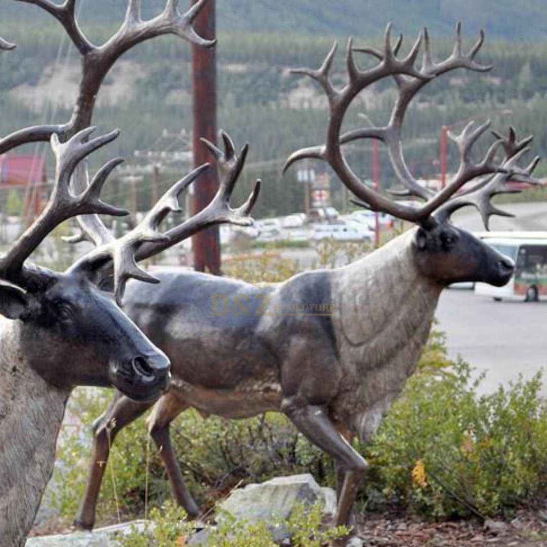 christmas reindeer statue