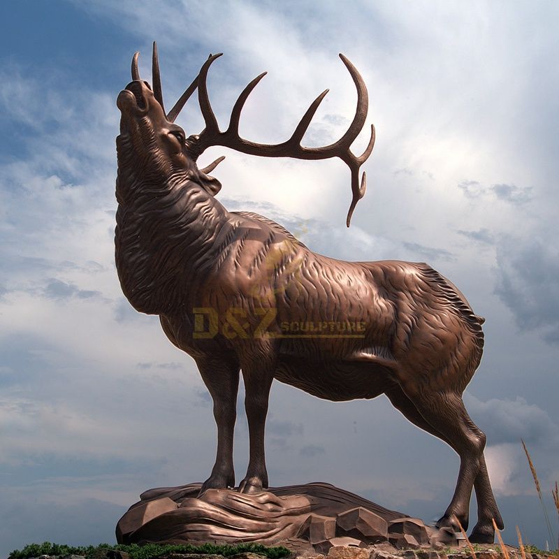 Best Quality outdoor life size bronze elk sculpture