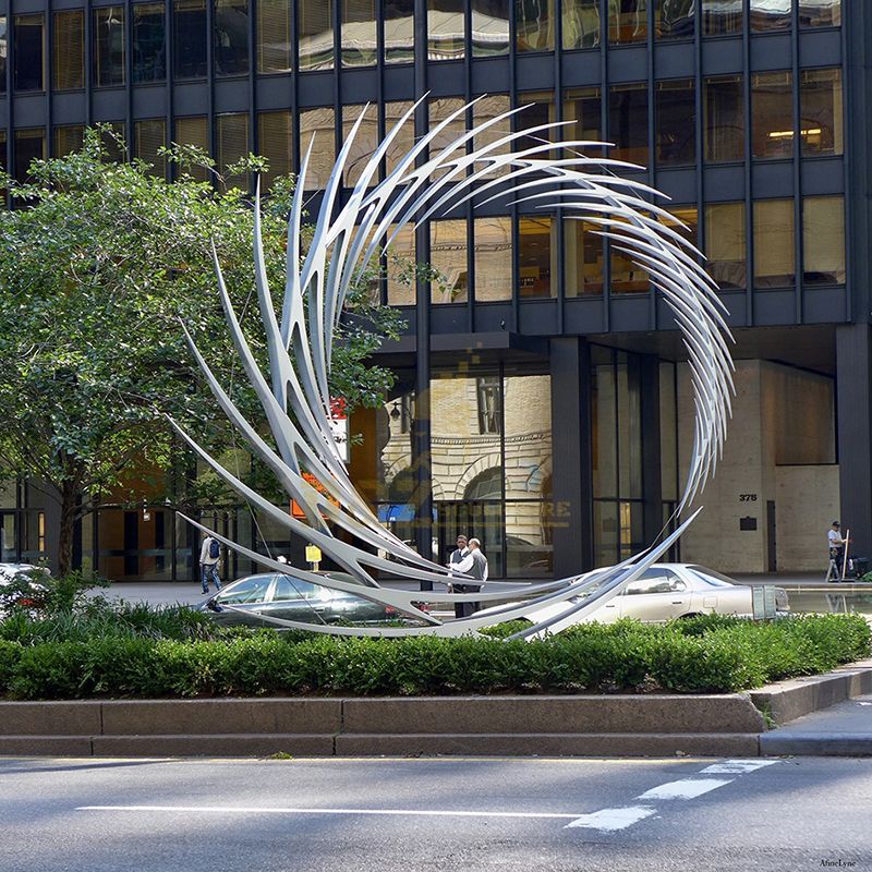 New design outdoor round stainless steel sculpture