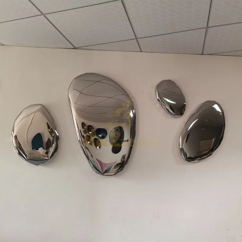 Metal wall mirror decor hanging 3dmetal art sculpture for home
