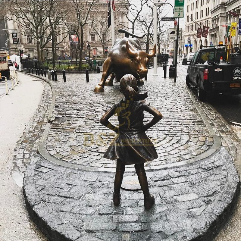 defiant girl statue