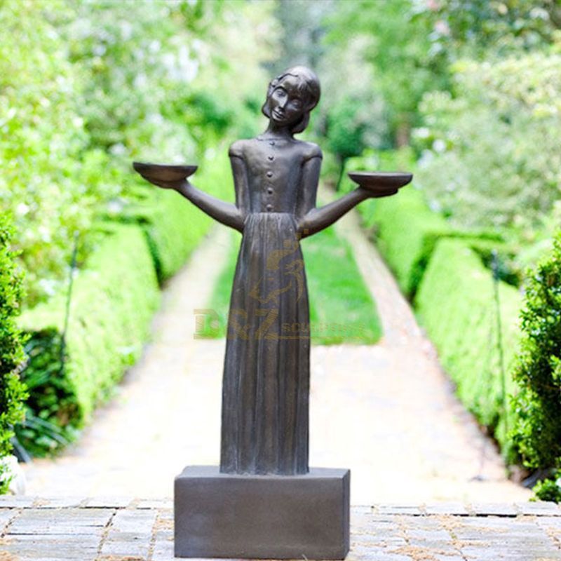 Large savannah bird girl statue for sale