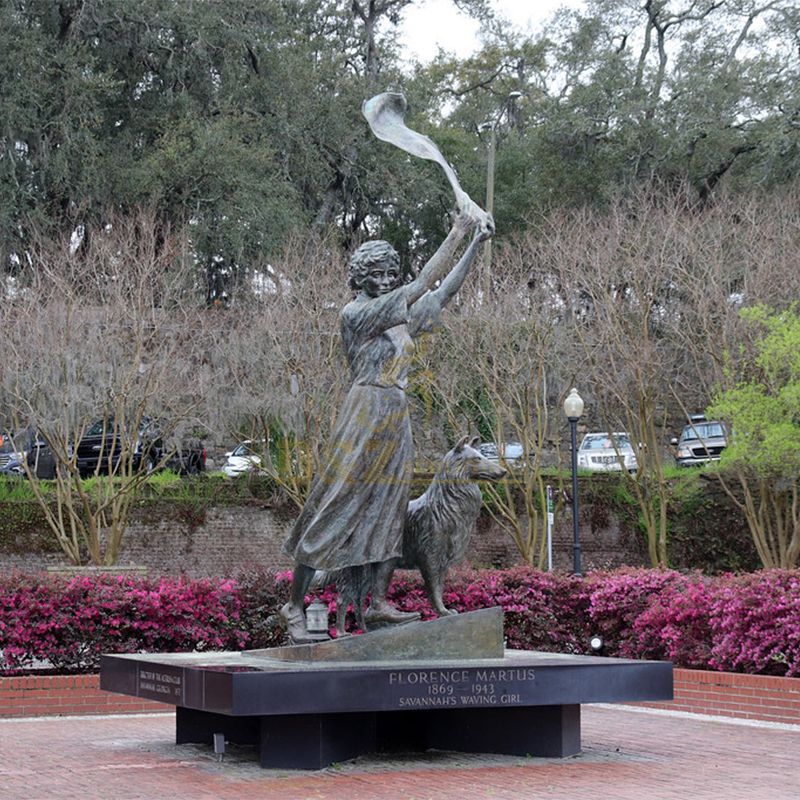 waving girl statue savannah