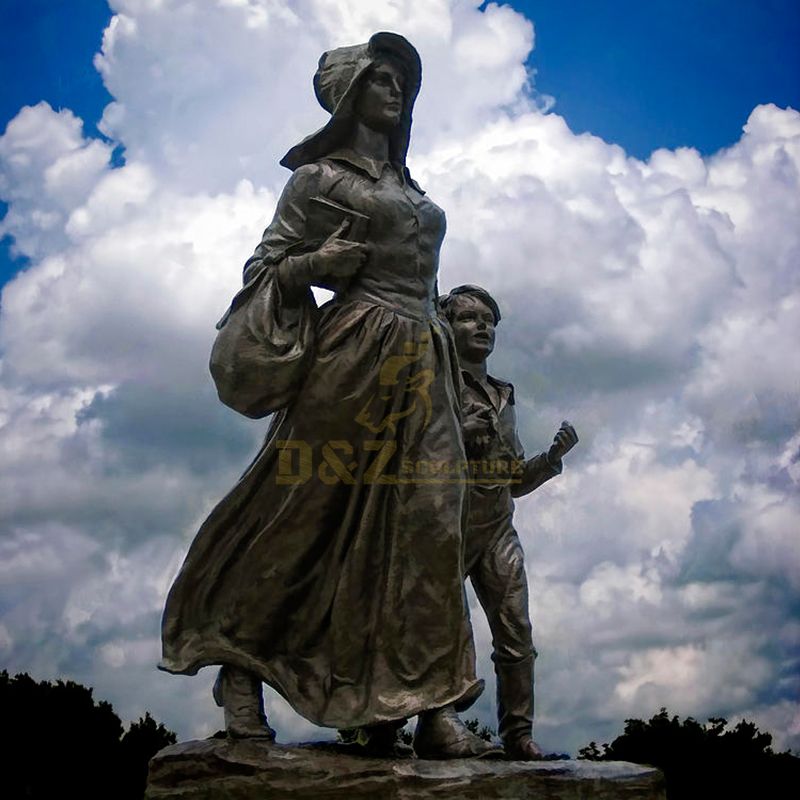 Outdoor pioneer woman statue replica