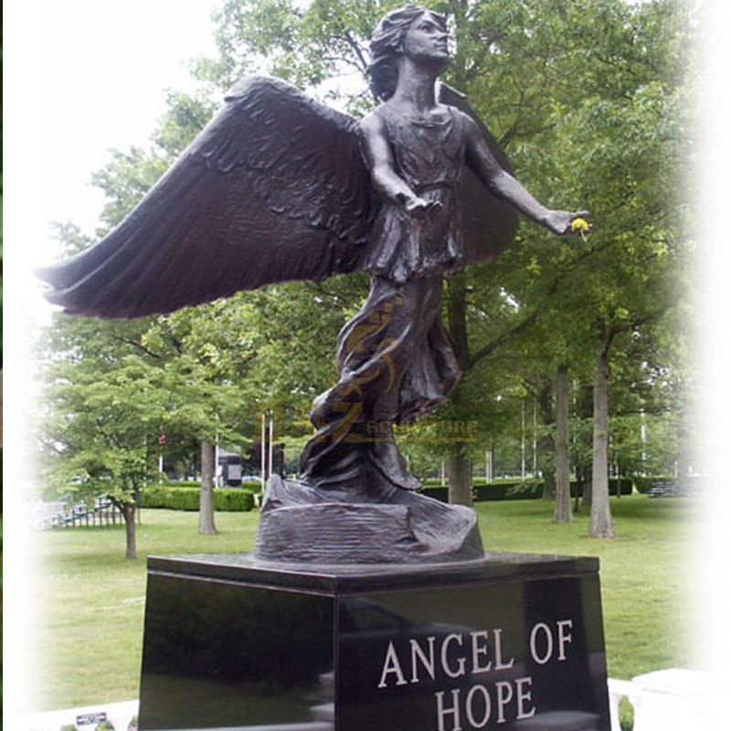 Angel of hope statue or the christmas box angel statue