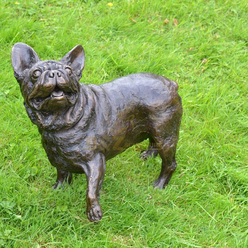 Hand cast the best quality French bulldog garden statue