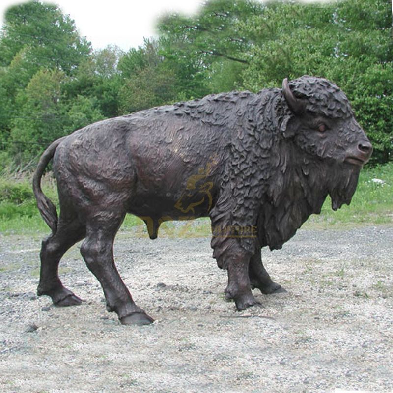 bison garden statue