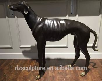 sitting greyhound statue