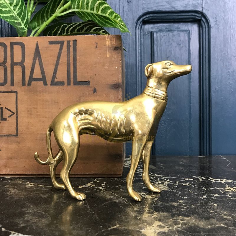 The best quality life-size brass greyhound statue for sale