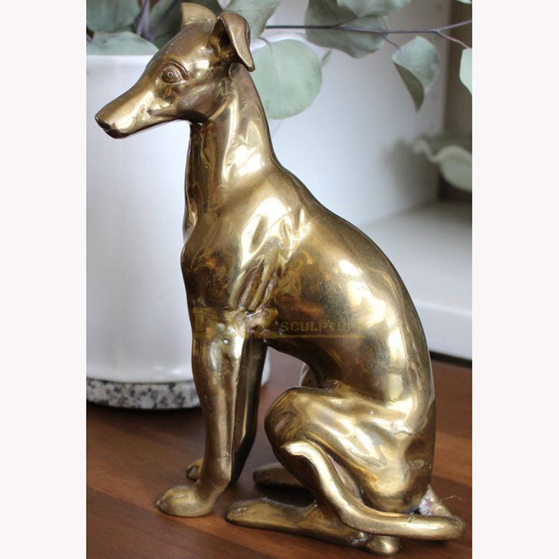 sitting greyhound statue