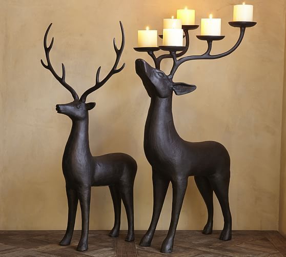 New designs metal antiques deer candle holder for sale