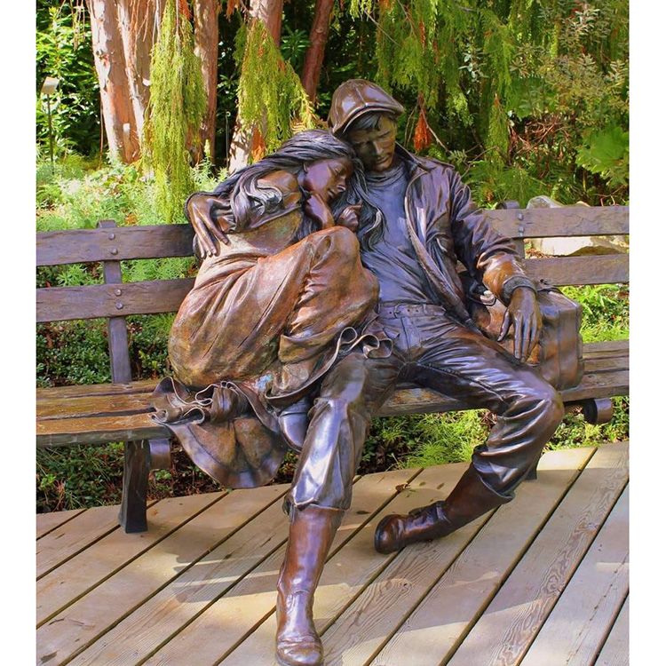 bronze couple statue