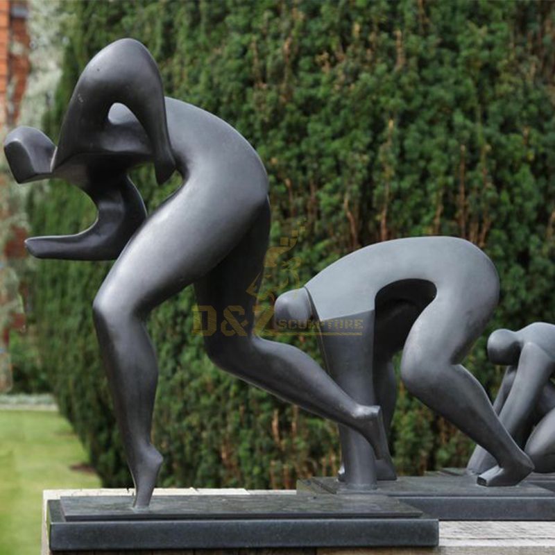 Outdoor Abstract bronze leisure sports statues for sale