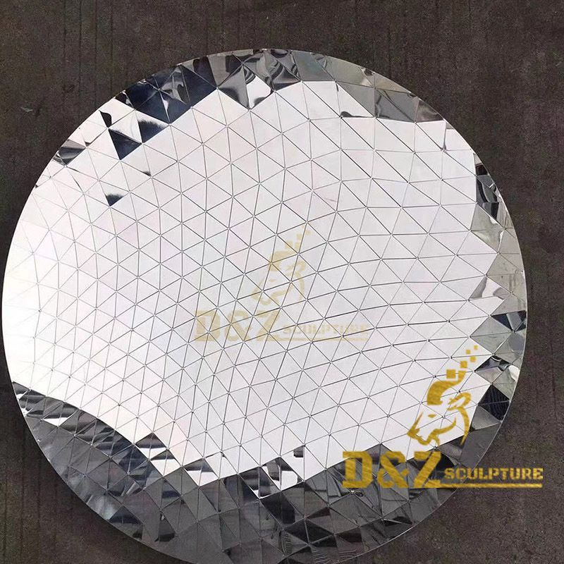 High quality mirror polygonal home wall decoration art stainless steel sculpture