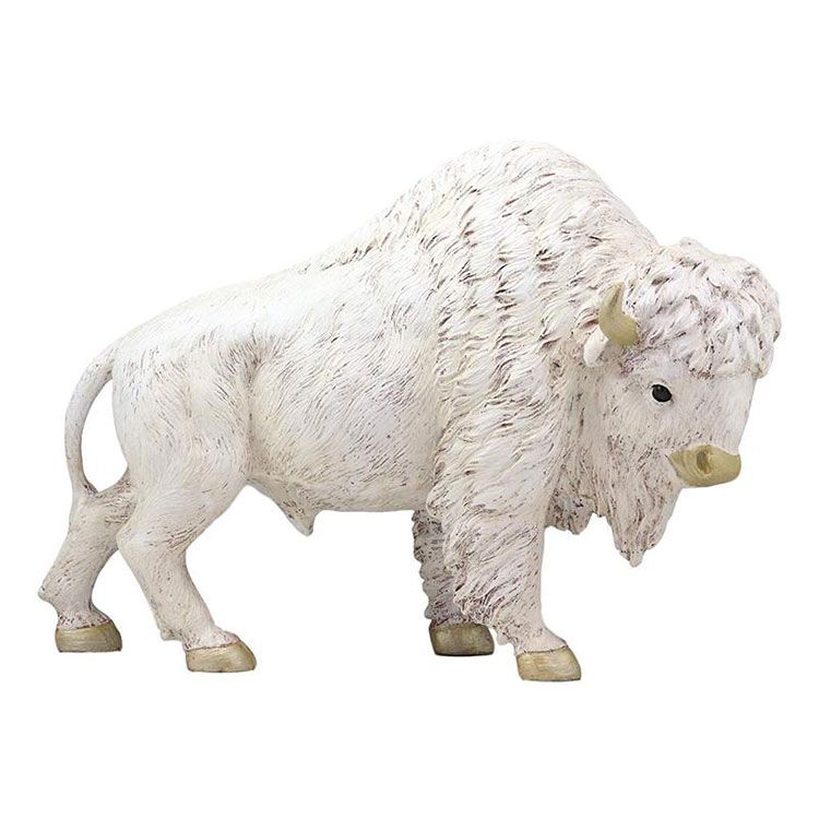 outdoor white buffalo statue for sale