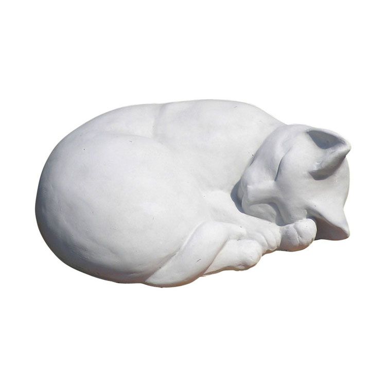 sleeping cat statue